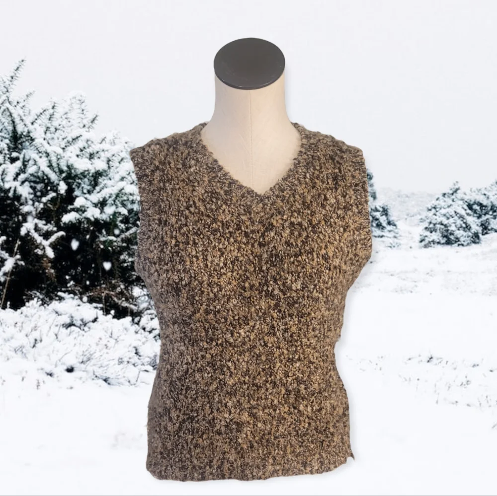 90s Brown Sweater Vest